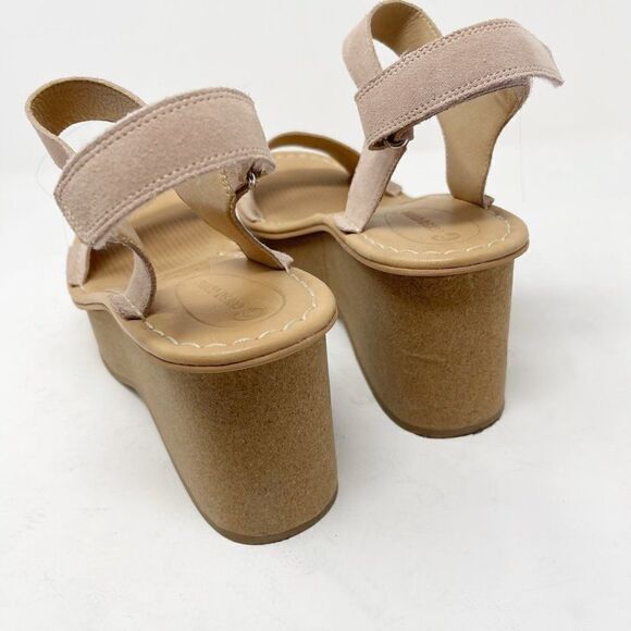 Corso Como Suede Wedges Velcro Sandals Size 11 - Picture 6 of 9